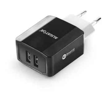 Chytrá síťová nabíječka ALIGATOR 3.4A, 2xUSB, smart IC, černá, kabel pro iPhone/iPad 2A Chytrá síťová nabíječka ALIGATOR 3.4A, 2xUSB, smart IC, černá, kabel pro iPhone/iPad 2A