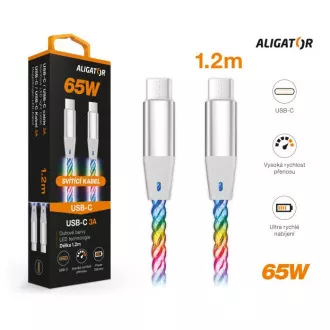 ALIGATOR Datový kabel LIGHT 3A, 65W USB-C/USB-C 1,2m ALIGATOR Datový kabel LIGHT 3A, 65W USB-C/USB-C 1,2m