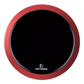 All New, Bezdrátová nabíječka, ultra tenká, pro telefon, červená, 5/9V, 10W, ochrana proti přehřátí, Qi All New, Bezdrátová nabíječka, ultra tenká, pro telefon, červená, 5/9V, 10W, ochrana proti přehřátí, Qi