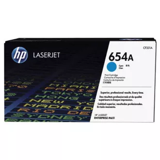 HP 654A (CF331A) - toner, cyan (azurový)