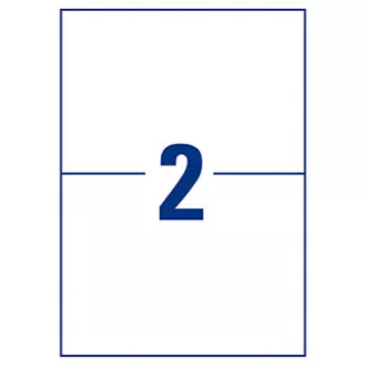 Avery Zweckform etikety 210mm x 148mm, A4, matné, bílé, 2 etikety, velmi odolné, baleno po 20 ks, L4717-20, pro laserové tiskárny