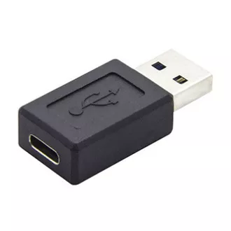 USB redukce, (3.0), USB A samec - USB C samice, černá, plastic bag plastová, 5 Gbps, DOPRODEJ