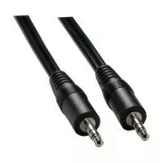 Audio kabel Jack (3.5mm) samec - Jack (3.5mm) samec, 1.5m, černý, Logo, DOPRODEJ