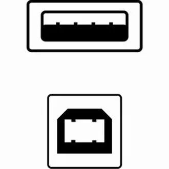 Logo USB kabel (2.0), USB A samec - USB B samec, 1.8m, černý Logo USB kabel (2.0), USB A samec - USB B samec, 1.8m, černý