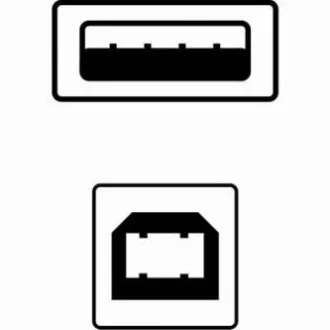 Logo USB kabel (2.0), USB A samec - USB B samec, 5m, černý