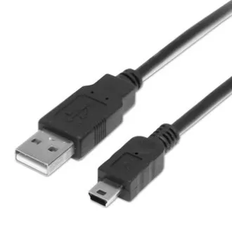 Logo USB kabel (2.0), USB A samec - miniUSB samec, 3m, černý Logo USB kabel (2.0), USB A samec - miniUSB samec, 3m, černý