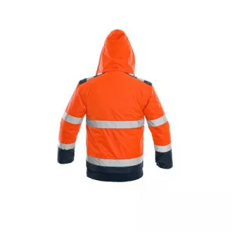 Bunda LUTON, výstražná, oranžovo-modrá Bunda LUTON, výstražná, oranžovo-modrá