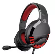 Marvo HG9022 sluchátka s mikrofonem, drátová, černo-červená, 7.1 (virtualně), LED,podsvícená typ USB