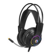 Marvo HG8935 sluchátka s mikrofonem, drátová, černá, podsvícená, USB