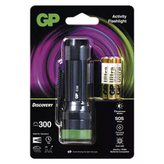 LED svítilna, 3xAAA, kovová, černá, 300lm, C32